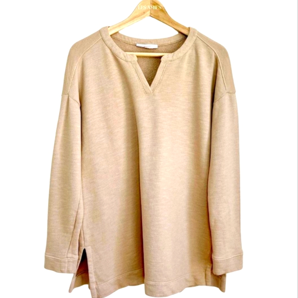 Purejill Organically Cotton Tan Pullover Petite Sweater